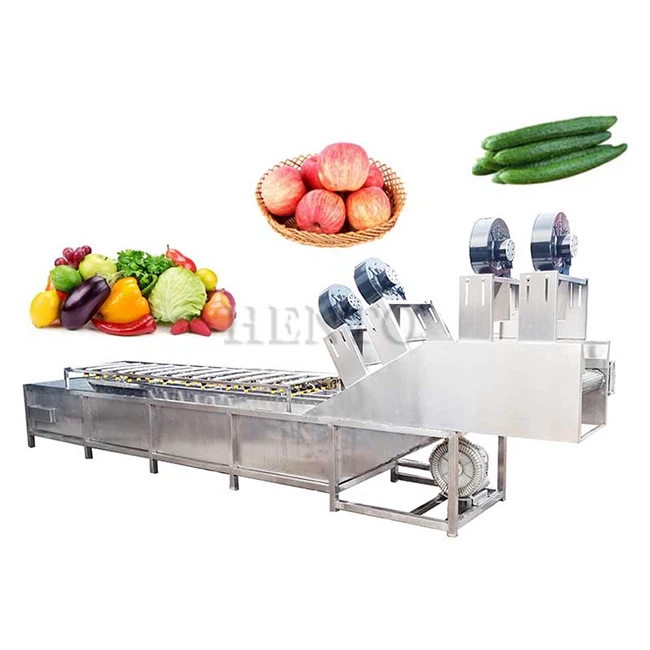 Fruit wassen en droogmachine